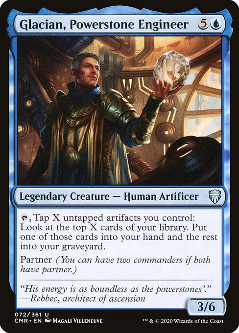 Glacian, Powerstone Engineer - Commander Legends Magic card