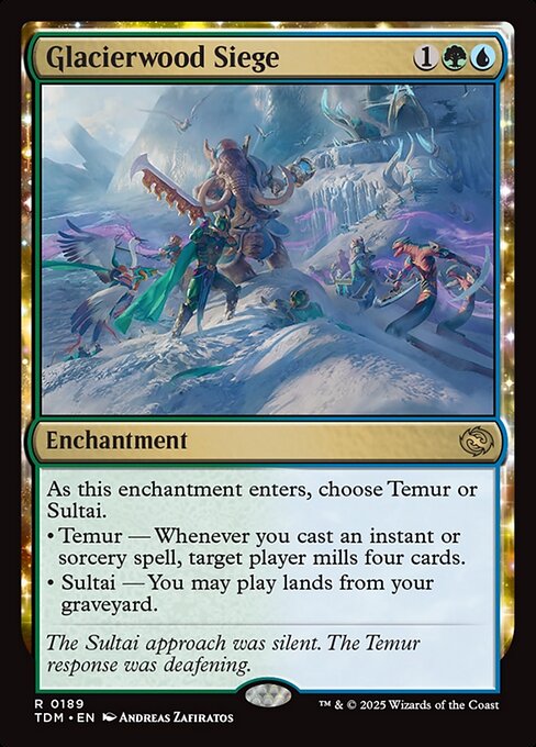 Glacierwood Siege - Tarkir: Dragonstorm (#189) - Illustrated by Andreas Zafiratos - Magic: The Gathering Card