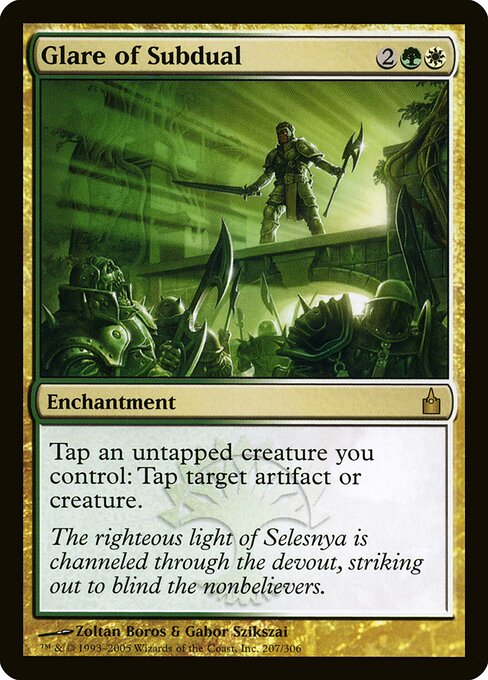 Éblouissement de subjugation (Glare of Subdual) - Ravnica: City of Guilds (#207) - Illustrated by Zoltan Boros & Gabor Szikszai - Magic: The Gathering Card