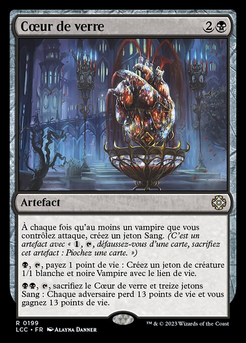 Corazón de cristal (Glass-Cast Heart) - The Lost Caverns of Ixalan Commander (#199) - Illustrated by Alayna Danner - Magic: The Gathering Card