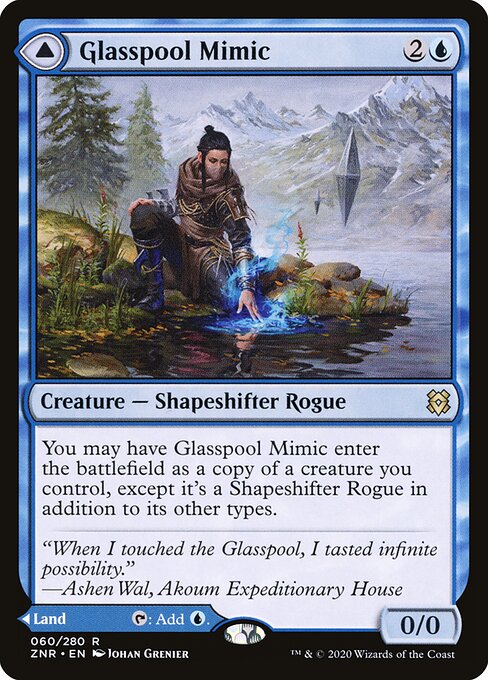 Glasspool Mimic // Glasspool Shore - Zendikar Rising Magic card