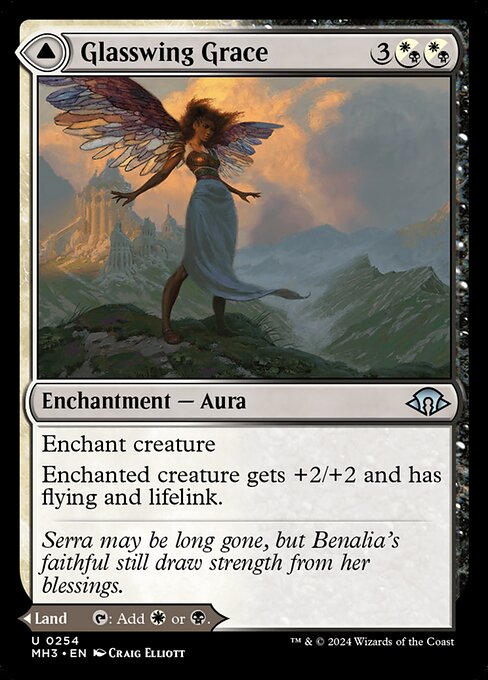 Glasswing Grace // Age-Graced Chapel - Modern Horizons 3 Magic card