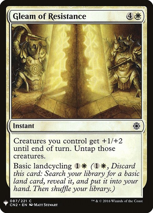 Bagliore della Resistenza (Gleam of Resistance) - Conflux (#8) - Illustrated by Matt Stewart - Magic: The Gathering Card