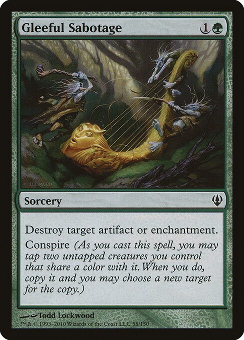 Gleeful Sabotage - Archenemy (#58) - Illustrated by Todd Lockwood - Magic: The Gathering Card