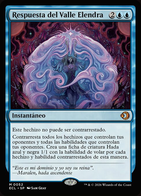 Respuesta del Valle Elendra (Glen Elendra's Answer) - Lorwyn Eclipsed (#52) - Illustrated by Sam Guay - Magic: The Gathering Card