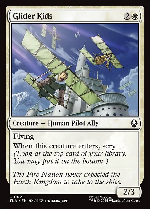 Niños con planeadores (Glider Kids) - Avatar: The Last Airbender (#21) - Illustrated by ikeda_cpt - Magic: The Gathering Card