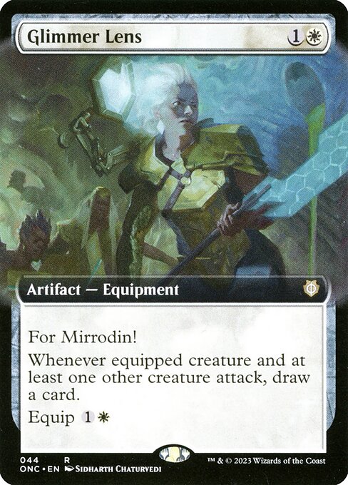烁光镜 (Glimmer Lens) - Phyrexia: All Will Be One Commander (#44) - Illustrated by Sidharth Chaturvedi - Magic: The Gathering Card