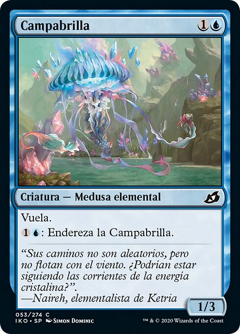 Glimmerqualle (Glimmerbell) - Ikoria: Lair of Behemoths (#53) - Illustrated by Simon Dominic - Magic: The Gathering Card
