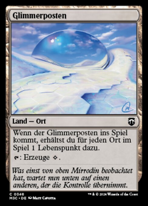 微光地 (Glimmerpost) - Modern Horizons 3 Commander (#346) - Illustrated by Matt Cavotta - Magic: The Gathering Card