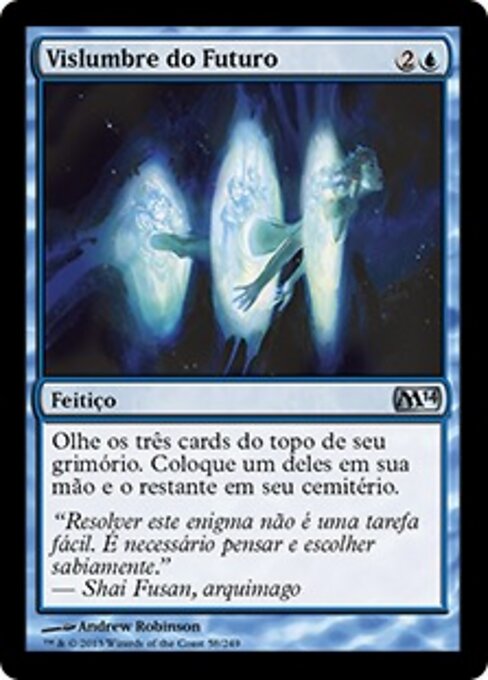 미래를 보다 (Glimpse the Future) - Magic 2014 (#58) - Illustrated by Andrew Robinson - Magic: The Gathering Card