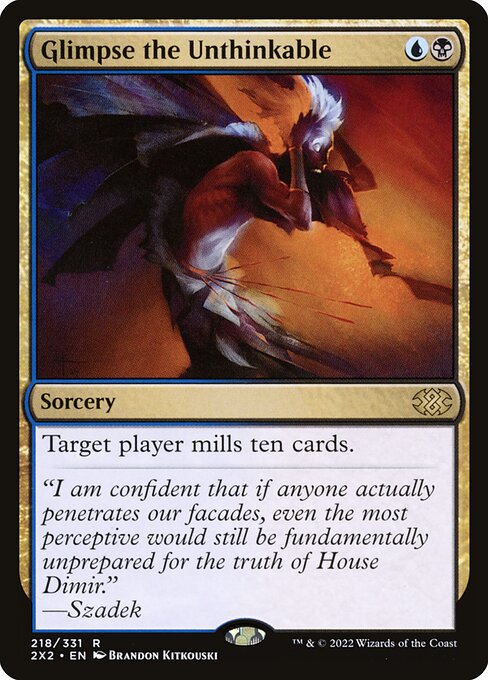 Glimpse the Unthinkable - Double Masters 2022 Magic card