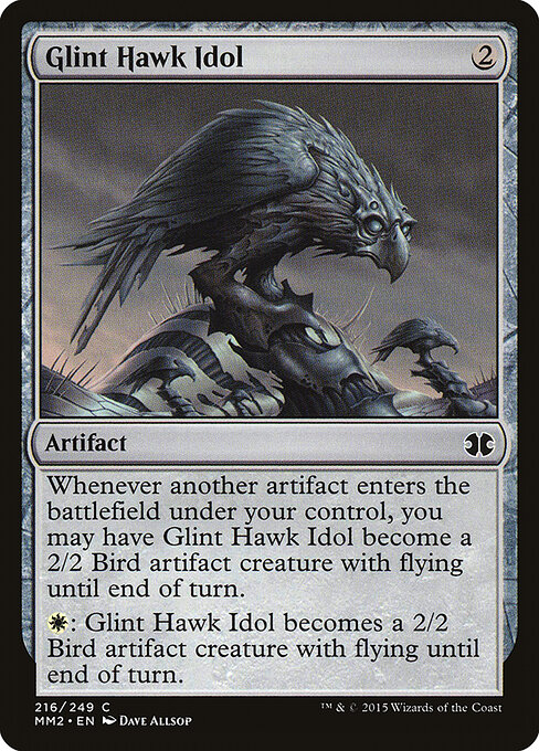 Glint Hawk Idol - Modern Masters 2015 (#216) - Illustrated by Dave Allsop - Magic: The Gathering Card