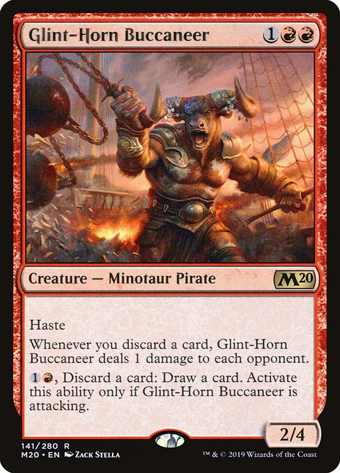 Glint-Horn Buccaneer - Core Set 2020 (#141) - Illustrated by Zack Stella - Magic: The Gathering Card