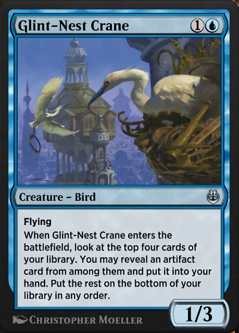 Glitzernest-Kranich (Glint-Nest Crane) - Kaladesh (#50) - Illustrated by Christopher Moeller - Magic: The Gathering Card