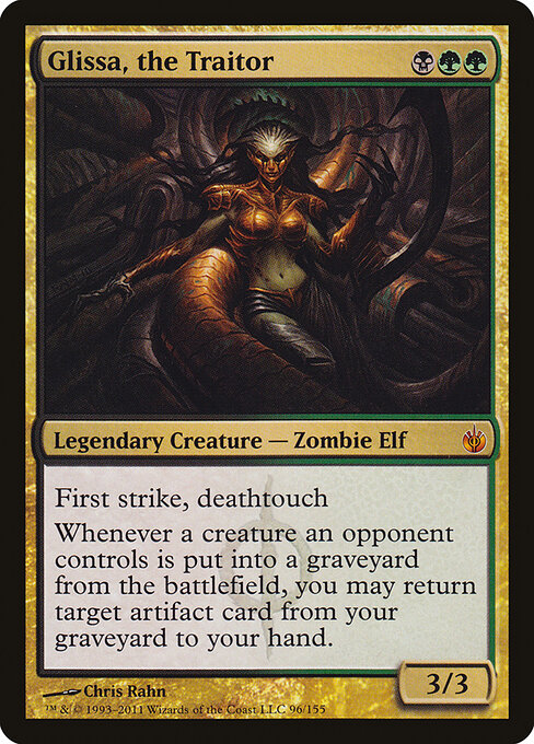 Glissa, the Traitor - Mirrodin Besieged (#96) - Illustrated by Chris Rahn - Magic: The Gathering Card