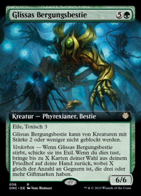 Glissas Bergungsbestie (Glissa's Retriever) - Phyrexia: All Will Be One Commander (#56) - Illustrated by Josu Hernaiz - Magic: The Gathering Card
