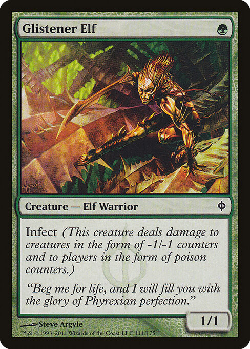 Glistener Elf - New Phyrexia Magic card