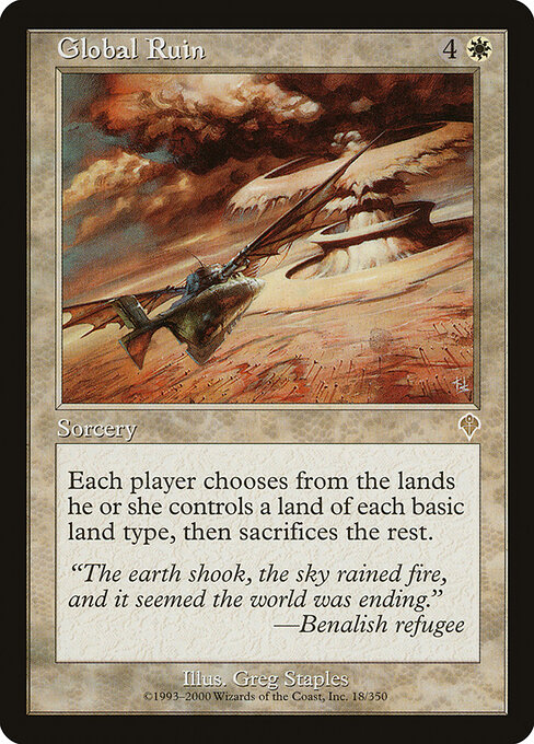 Global Ruin - Invasion (#18) - Illustrated by Greg Staples - Magic: The Gathering Card