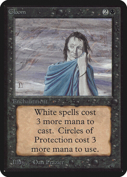 憂鬱 (Gloom) - Fourth Edition Foreign Black Border (#139) - Illustrated by Dan Frazier - Magic: The Gathering Card