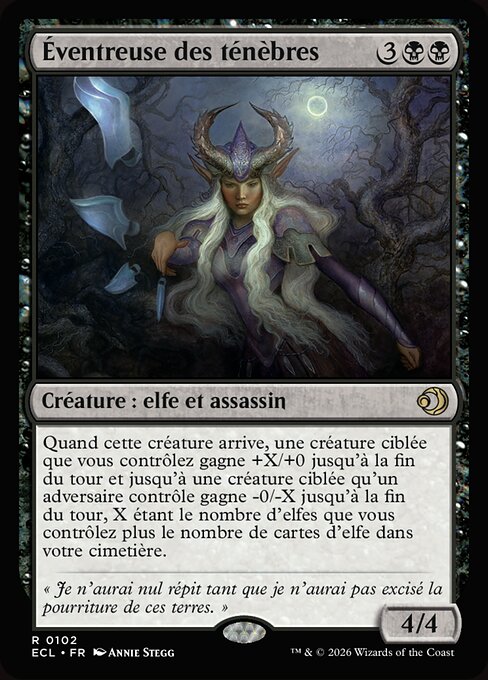 Gloom Ripper - Lorwyn Eclipsed Promos (#102p) - Illustrated by Annie Stegg - Magic: The Gathering Card