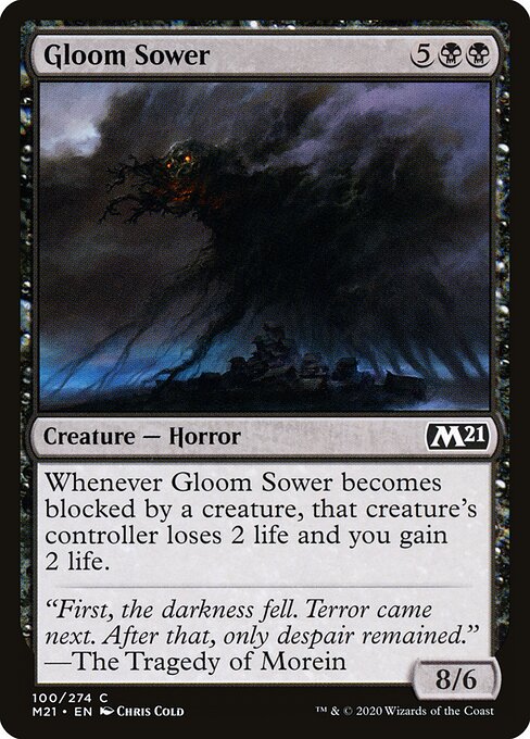 Gloom Sower - Core Set 2021 (#100) - Illustrated by Chris Cold - Magic: The Gathering Card