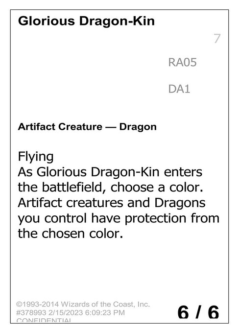 Glorious Dragon-Kin - Unknown Event (#RA05a) - Magic: The Gathering Card