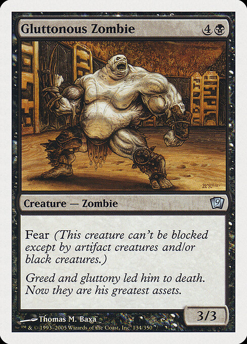 Gluttonous Zombie - Ninth Edition Magic card