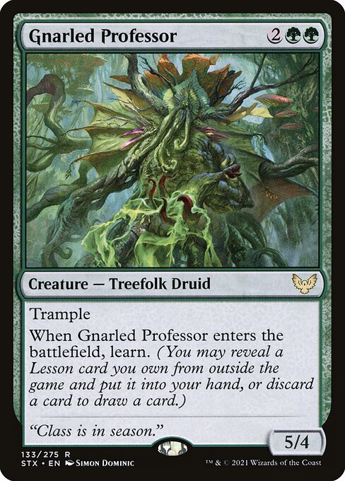 Gnarled Professor - Strixhaven: School of Mages (#133) - Illustrated by Simon Dominic - Magic: The Gathering Card