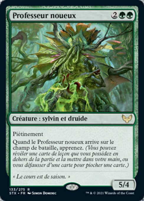 옹이진 교수 (Gnarled Professor) - Strixhaven: School of Mages (#133) - Illustrated by Simon Dominic - Magic: The Gathering Card