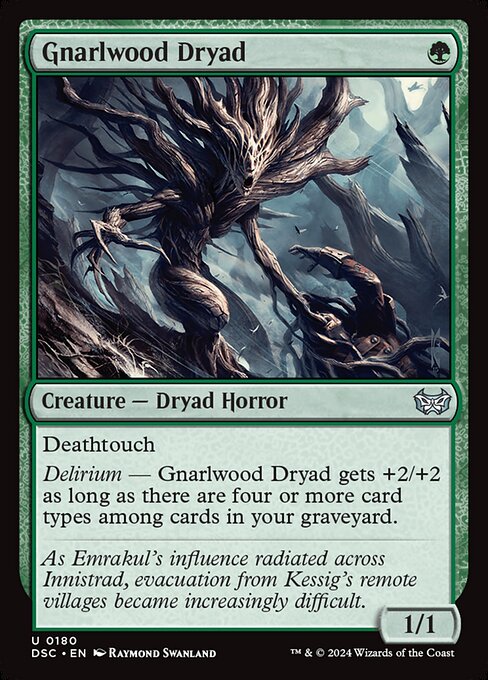 Gnarlwood Dryad - Duskmourn: House of Horror Commander Magic card
