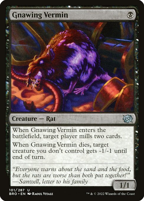 Gnawing Vermin - The Brothers' War Magic card