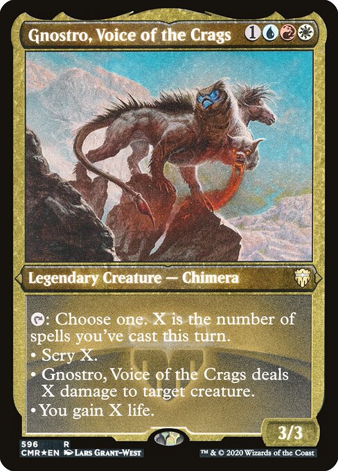 Gnostro, Voce dei Dirupi (Gnostro, Voice of the Crags) - Commander Legends (#596) - Illustrated by Lars Grant-West - Magic: The Gathering Card