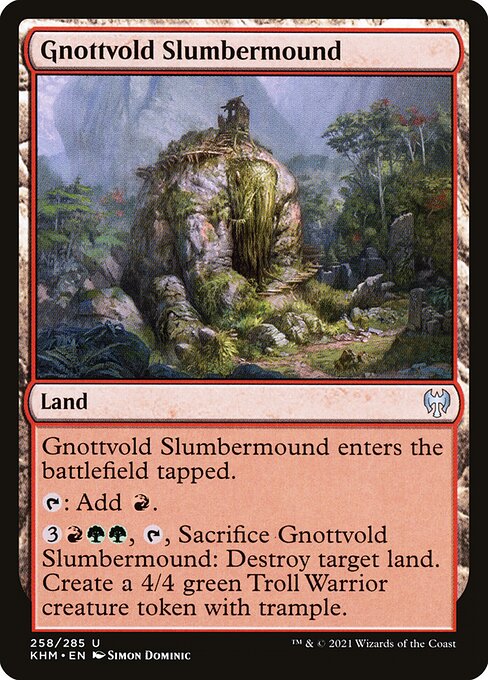Gnottvold Slumbermound - Kaldheim Magic card