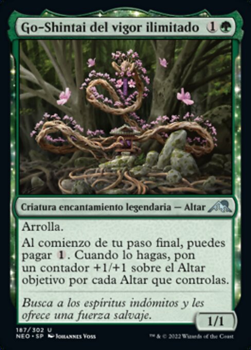 Goshintai de la Vigueur abondante (Go-Shintai of Boundless Vigor) - Kamigawa: Neon Dynasty (#187) - Illustrated by Johannes Voss - Magic: The Gathering Card