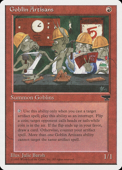 Goblin Artisans - Chronicles Magic card