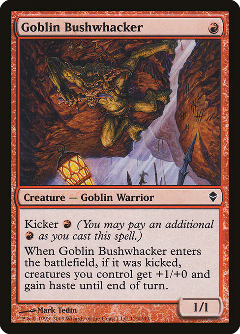 Goblin Bushwhacker - Zendikar Magic card