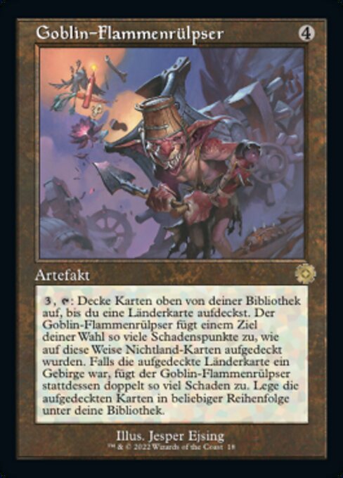 Goblin-Flammenrülpser (Goblin Charbelcher) - The Brothers' War Retro Artifacts (#18) - Illustrated by Jesper Ejsing - Magic: The Gathering Card