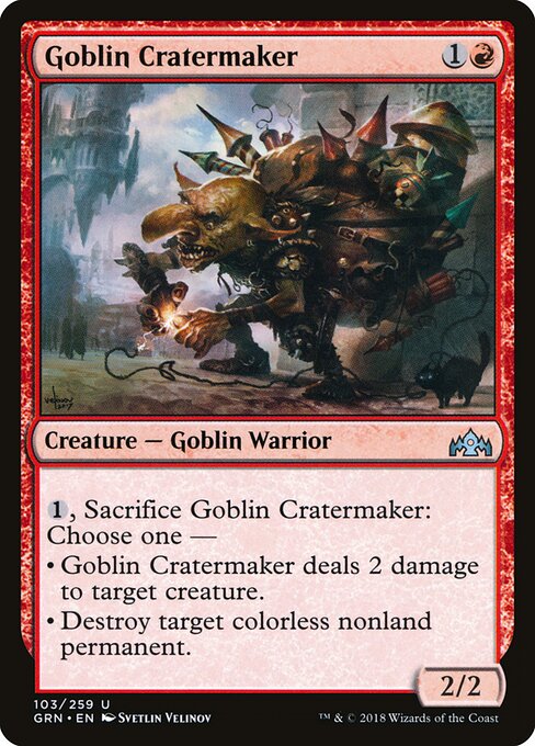 Goblin Cratermaker - Guilds of Ravnica (#103) - Illustrated by Svetlin Velinov - Magic: The Gathering Card