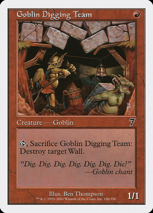 Goblin Digging Team - Seventh Edition Magic card