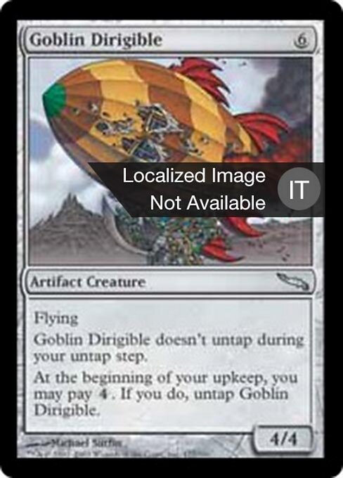 Dirigible trasgo (Goblin Dirigible) - Mirrodin (#177) - Illustrated by Michael Sutfin - Magic: The Gathering Card