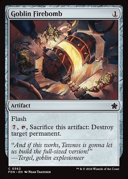Goblin Firebomb - Foundations (#562) - Illustrated by Noah Thatcher - Magic: The Gathering Card