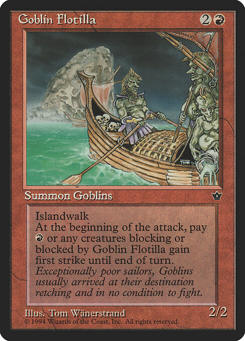 Goblin Flotilla - Fallen Empires (#55) - Illustrated by Tom Wänerstrand - Magic: The Gathering Card