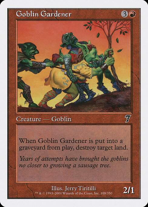 Goblin Gardener - Seventh Edition Magic card
