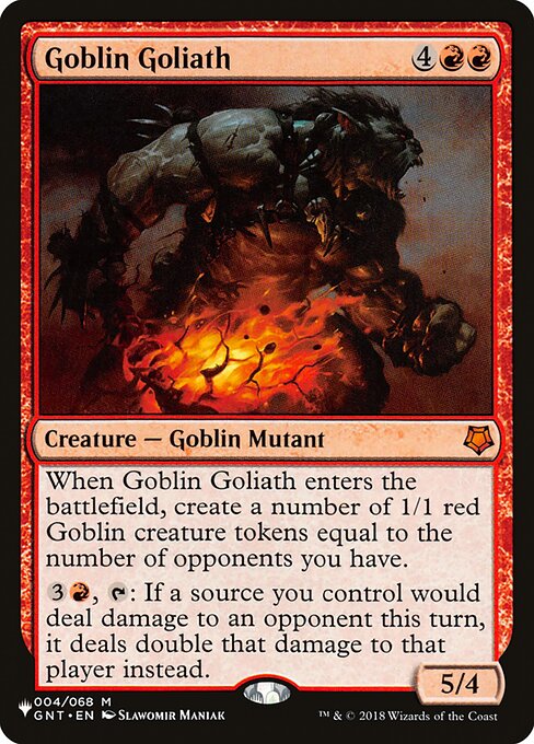 Goblin Goliath - The List (#GNT-4) - Illustrated by Slawomir Maniak - Magic: The Gathering Card