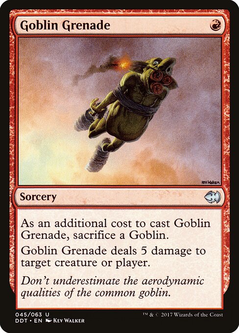 Goblin Grenade - Duel Decks: Merfolk vs. Goblins (#45) - Illustrated by Kev Walker - Magic: The Gathering Card