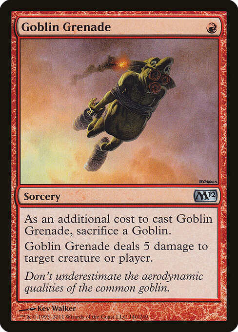 Goblin Grenade - Magic 2012 (#140) - Illustrated by Kev Walker - Magic: The Gathering Card