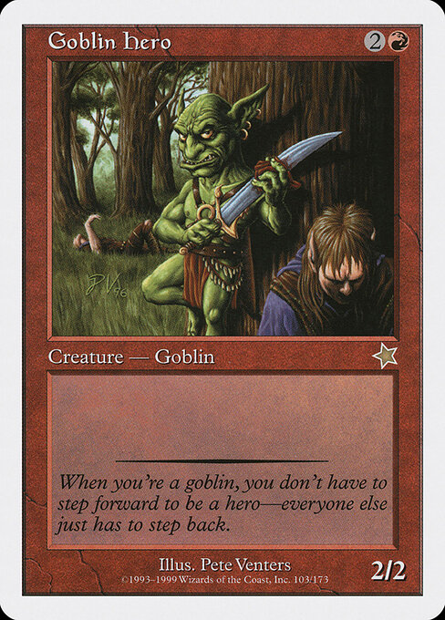 Goblin Hero - Starter 1999 Magic card