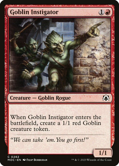 Goblin Instigator - March of the Machine Commander Magic card