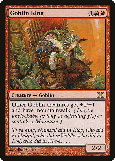 Goblin King - Tenth Edition (#207) - Illustrated by Ron Spears - Magic: The Gathering Card