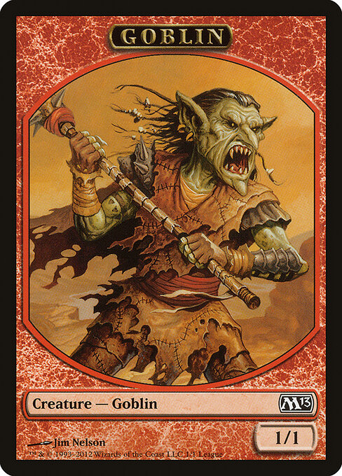 Goblin - League Tokens 2012 (#1) - Illustrated by Jim Nelson - Magic: The Gathering Card